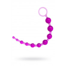 Анальная цепочка Toyfa, PVC, фиолетовый, 30 см