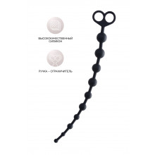 Анальные бусы Toyfa Popo Pleasure Cephei, водонепроницаемые, силикон, черные, 33,5 см, Ø 2,4 см