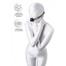 Кляп Anonymo #0302 с отверстиями для воздуха, ABS пластик, черный, 64 см