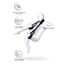 Стропа фиксирующая Anonymo, PU кожа, чёрная, 145 см.