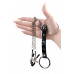 Зажимы для сосков Toyfa Metal с кольцом для пениса, серебряные, 60 см