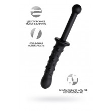 Фаллоимитатор двусторонний Toyfa Popo Pleasure, силикон, черный, 24,5 см