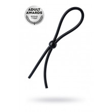 Лассо на пенис A-Toys by Toyfa с одной бусиной, силикон, черное, 19,5 см