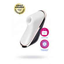 Вакуум-волновой бесконтактный стимулятор клитора Satisfyer Pro Traveler, силикон, черный, 9,5 см.