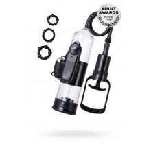 Помпа для пениса Toyfa A-Toys с вибрацией, PVC, чёрный, 22,8 см