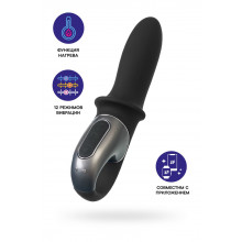 Анальный вибратор с нагревом Satisfyer Hot Passion Connect App, силикон, черный, 18 см