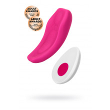 Клиторальный вибратор в трусики Jos Flirty, силикон, розовый, 9,3 см