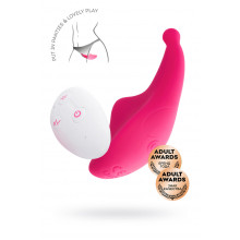 Клиторальный вибратор в трусики Jos Pansy, силикон, розовый, 8 см