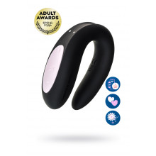 Многофункциональный стимулятор для пар Satisfyer Partner Double Joy, силикон, чёрный, 18 см.